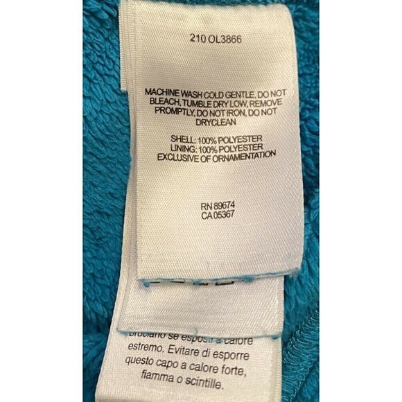 Mountain Hardwear Womens Sz Medium Fleece Jacket Zip Pockets Turquoise Blue‎ - Picture 5 of 5